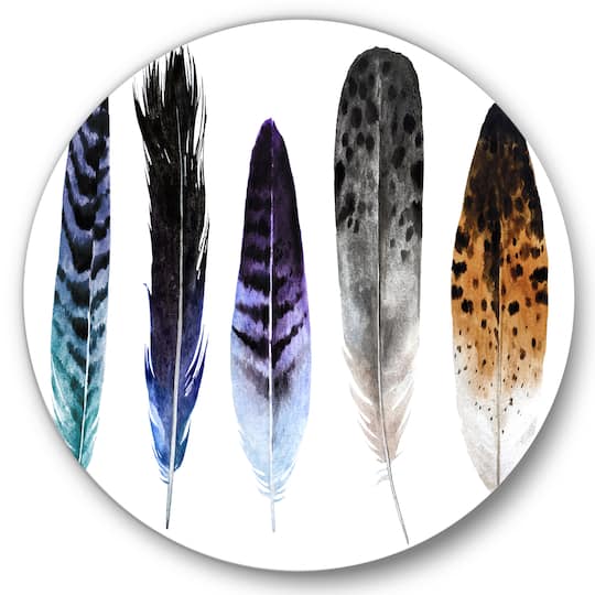 Designart - Colourful Boho Feathers II